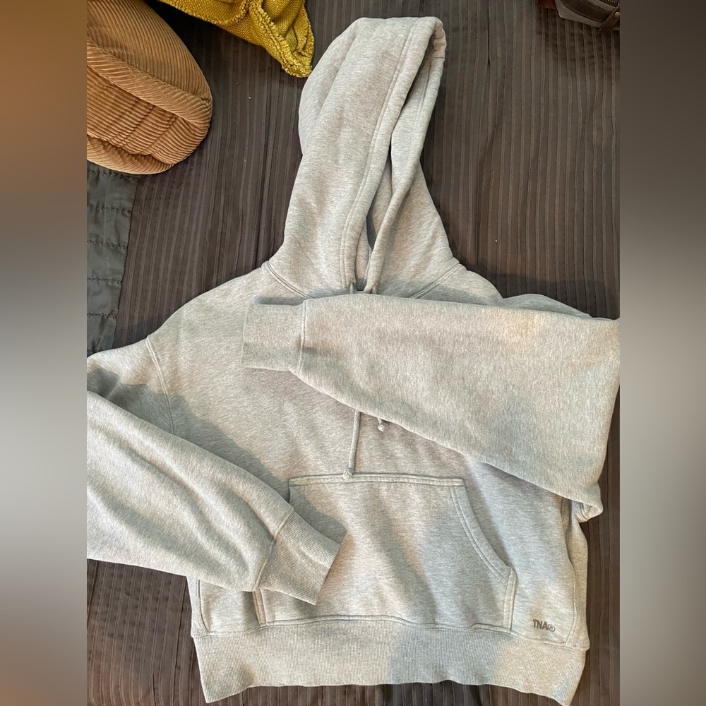 Aritzia TNA Sweatfleece Cozy Fleece in Light Gray